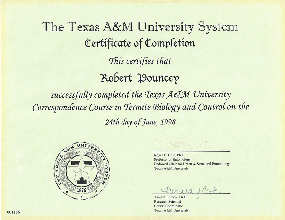 Termite Certificate
